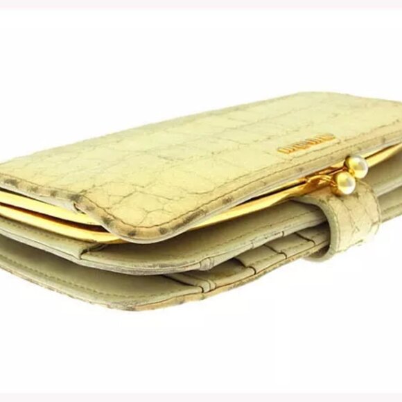 miumiu Wallet Purse Long Wallet White Gold Woman Authentic Used - Picture 4 of 7